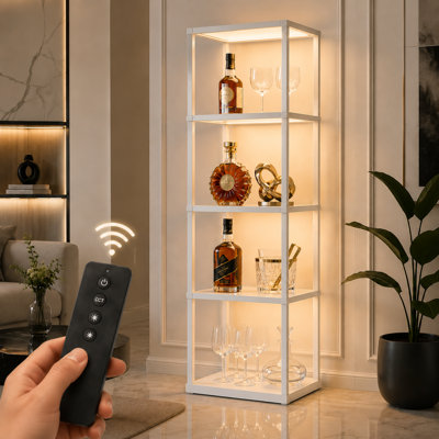 65" Column Floor Lamp With Remote Control. Full Brightness Control And Color Changing Temps