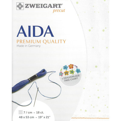 Prédécoupé Zweigart Fein-Aida Splash 18 lumière vert clair Splash 3793/1359