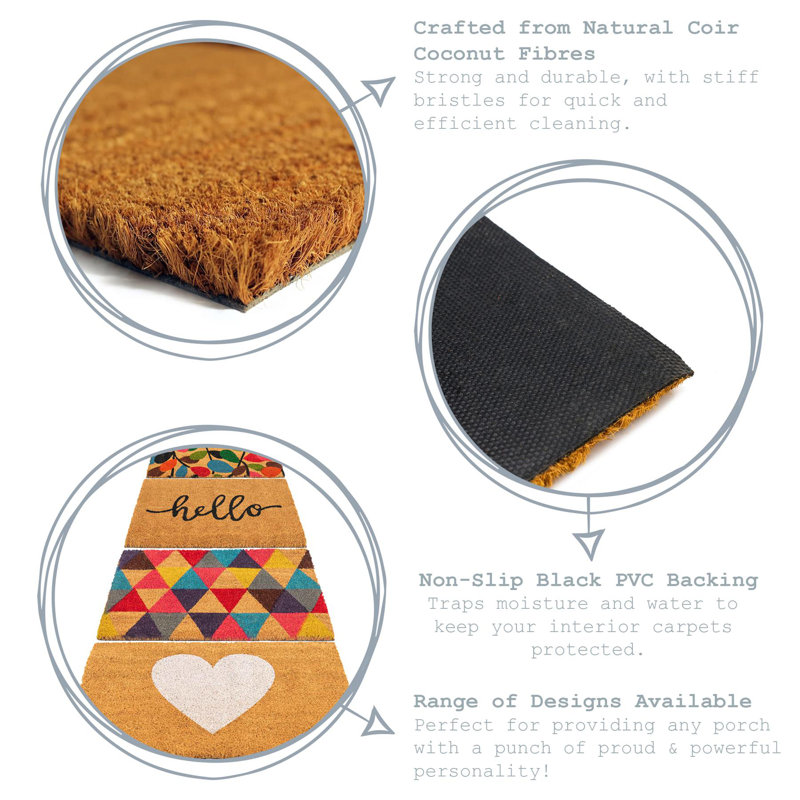 Non-Slip Indoor / Outdoor Doormat, 40cm W x 60cm L