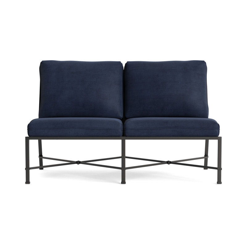Venetian Outdoor 2 - Seat Loveseat, Fusion Neptune, Textured Pewter