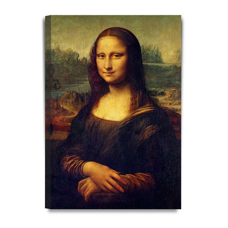 «Mona Lisa» par Leonardo da Vinci, reproduction sur toile, H 30 po x l 20 po x P 1,5 po, Toile tendue