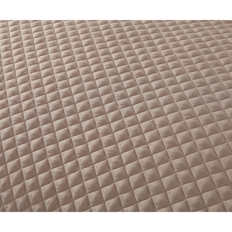 Traditional Polyester Geometric Shapes Quilt, King Quilt, Taupe