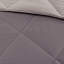 Édredon très grand de 3 m avec 2 taies décoratives réversibles gris et gris