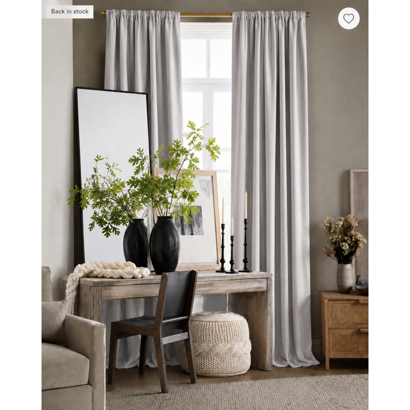 Belbin Semi Sheer Curtain Single Panel, 54" x 96"