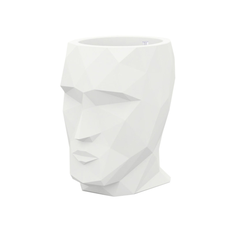Adan Resin Statue Planter, White, 27.5" H x 19.75" W x 23.75" D