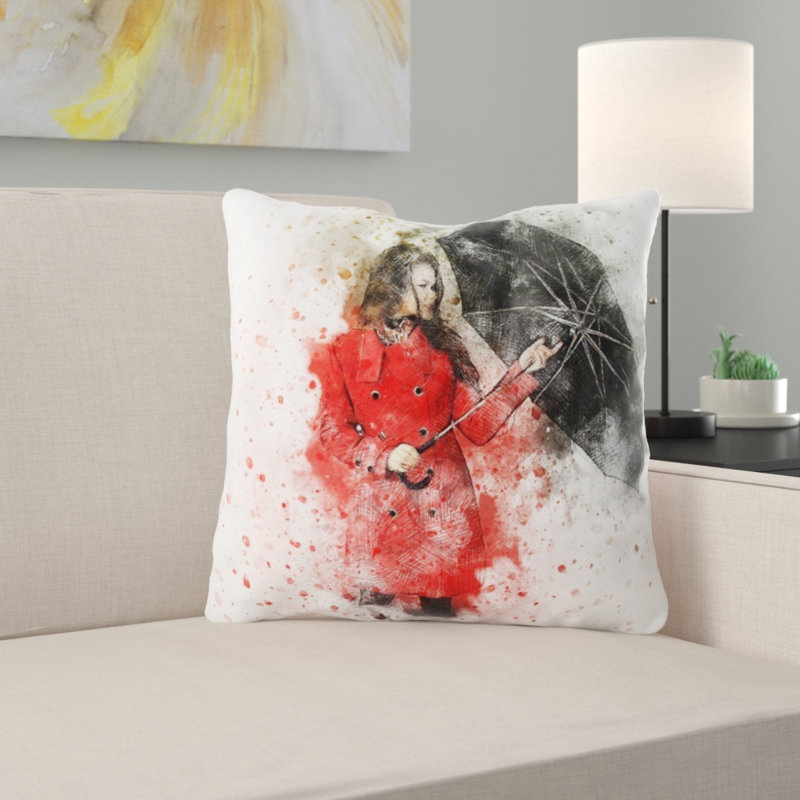 Reversible Throw Pillow, Microsuede, Indoor