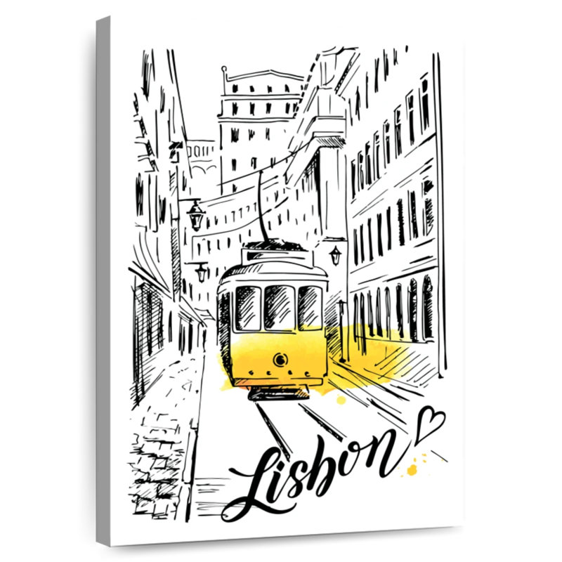 Love Lisbon Tram, 24" H x 16" W