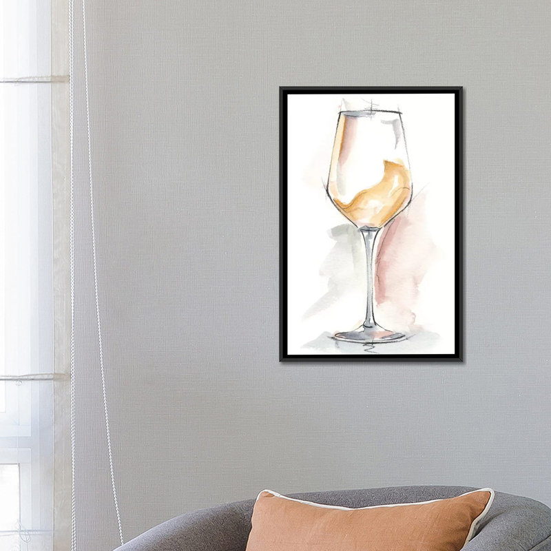 «Wine Glass Study I» par Ethan Harper - impression sur toile tendue, H 26 po x l 18 po x P 1,5 po, Toile encadrée noire