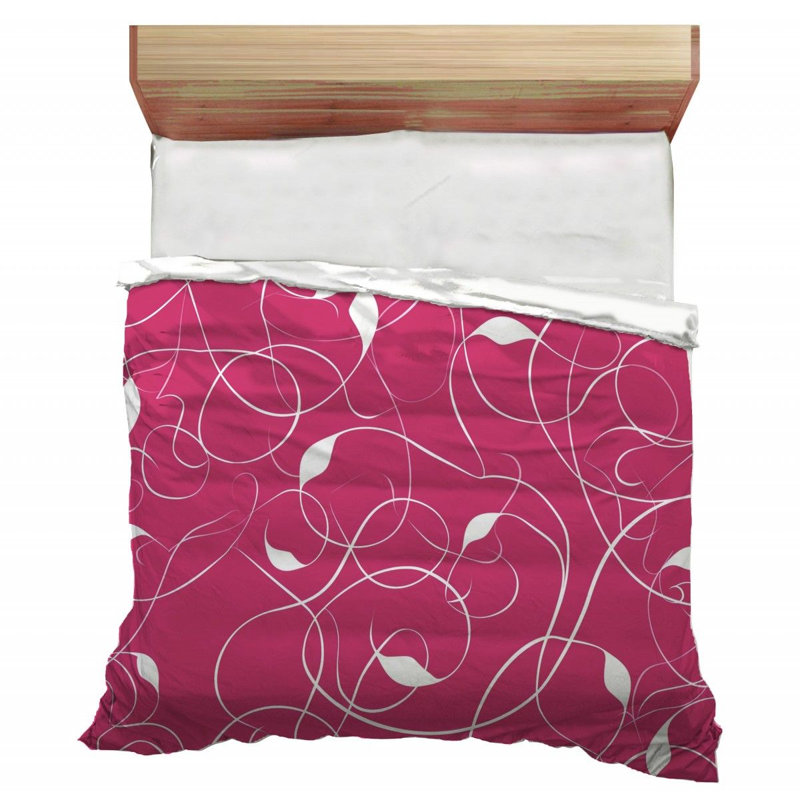 Édredon floral, édredon, lignes courbes 12278, Édredon simple TG