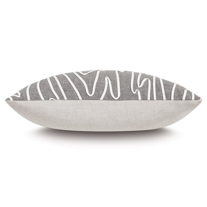 Clearview Lumbar Pillow Cover & Insert, Meander Stone