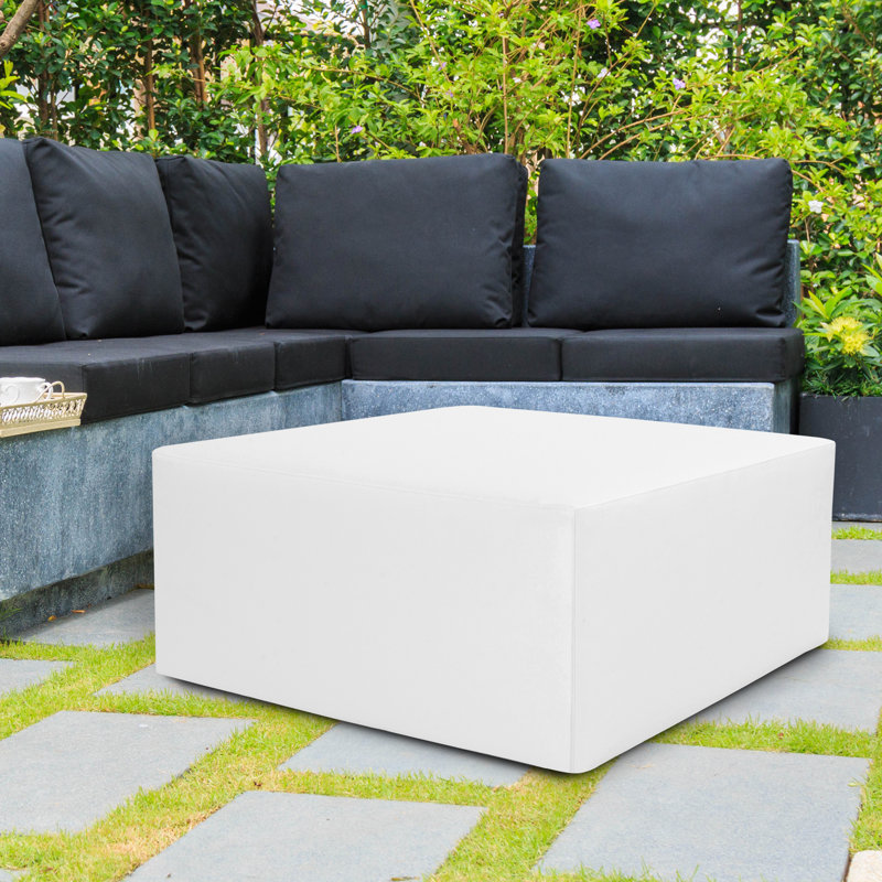 Repose-pieds d'extérieur Branning Square, Blanc