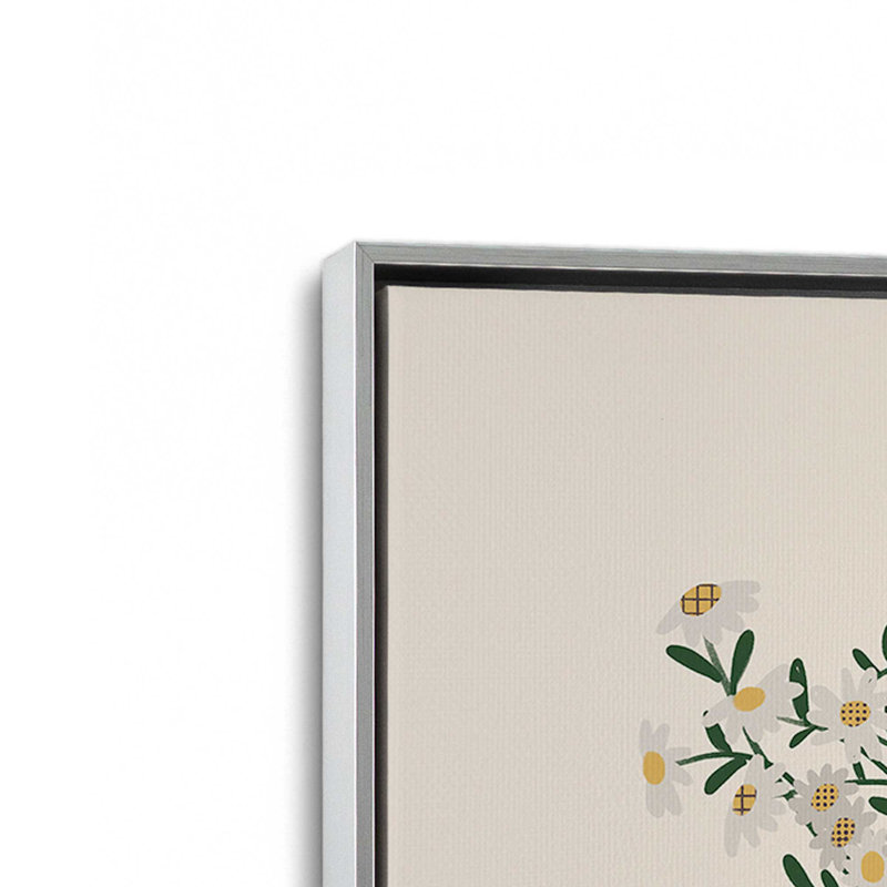 «Sweet as a Daisy» par Alisa Galitsyna, reproduction d'art sur toile, Argent argent, H 20 po x l 20 po x P 1,375 po