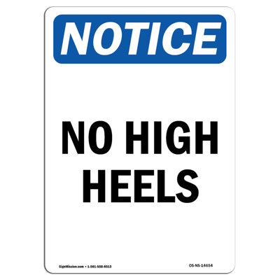 No High Heels Sign