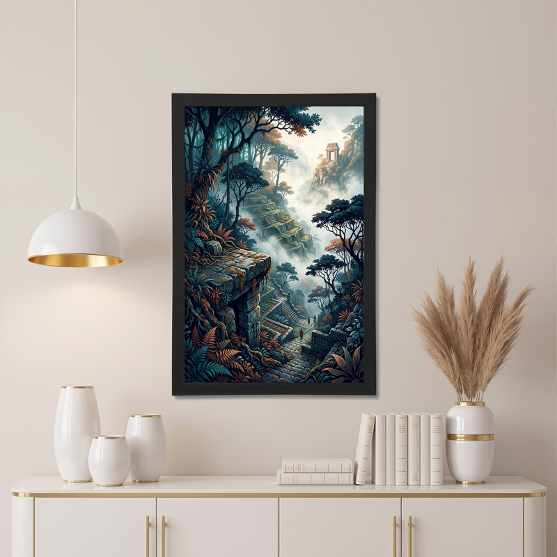 Art mural sur toile Misty Jungle, 24"H x 16"W