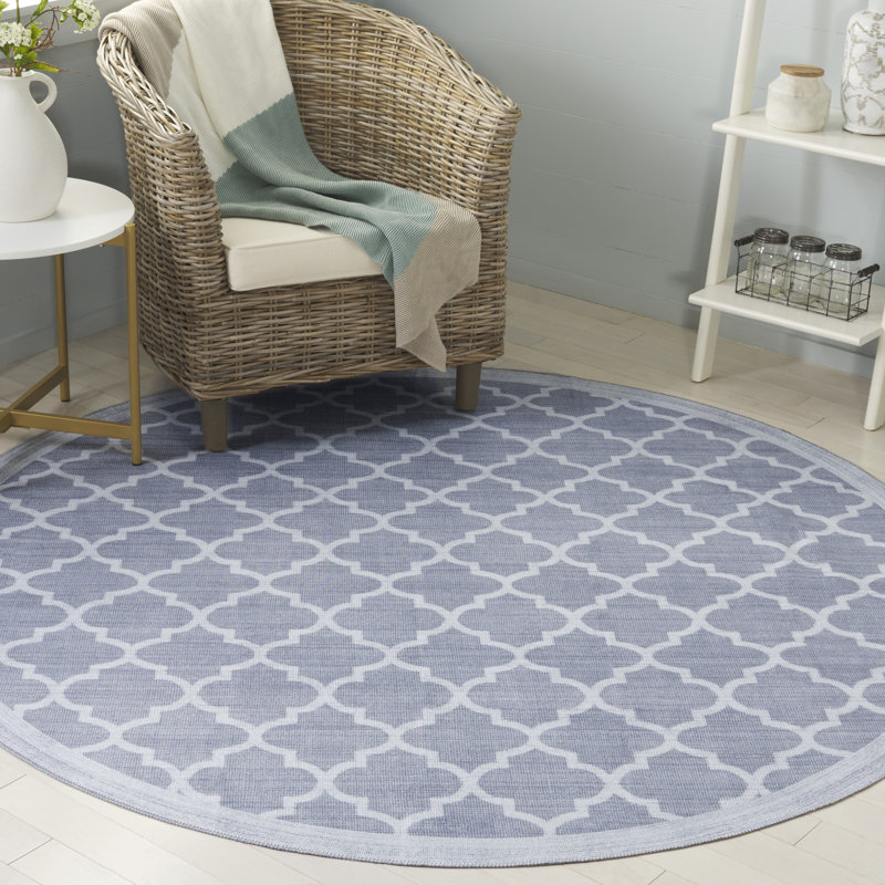 Valire Machine Washable Performance Geometric Rug, Round 6'