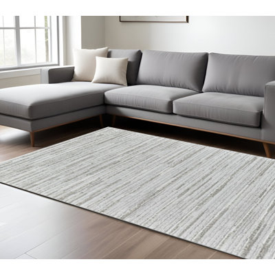 Tapis abstrait gris 7 pi x 10 pi