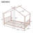 Twin Size Metal House Platform Bed-347944865