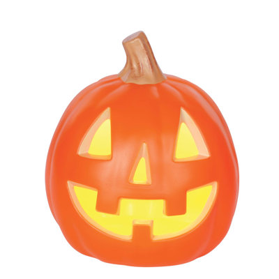  Yellow 1 ct LED Prelit Pumpkin Halloween Decor