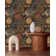 Boho Peel and Stick Wallpaper Floral Brown/Peach/Green Roll