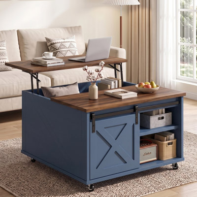 31.6" Square Lift-Top Coffee Table 