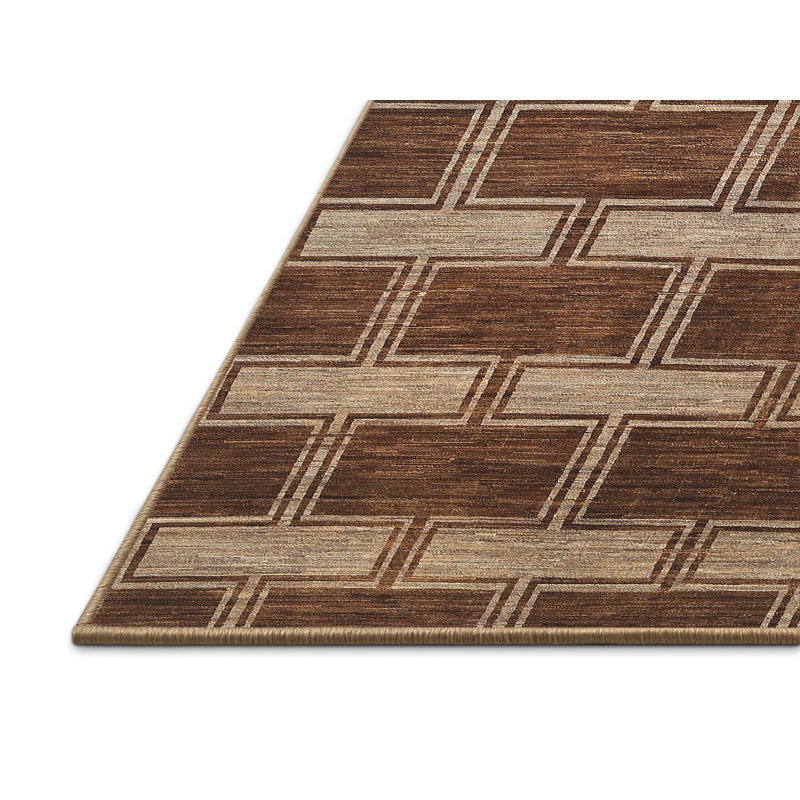 Tapis contemporain brun, Rectangle 7 pi x 10 pi