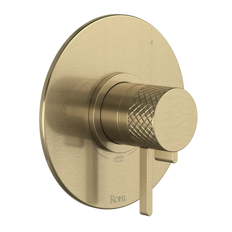 Tenerife 1/2" Therm & Pressure Balance Trim with 5 Functions, Antique Gold