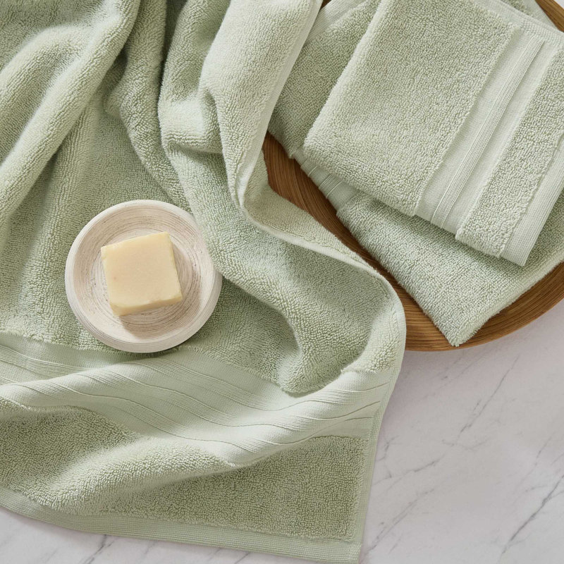 Ensemble de serviettes 6 pièces Martha Stewart Skyland Manor, Green