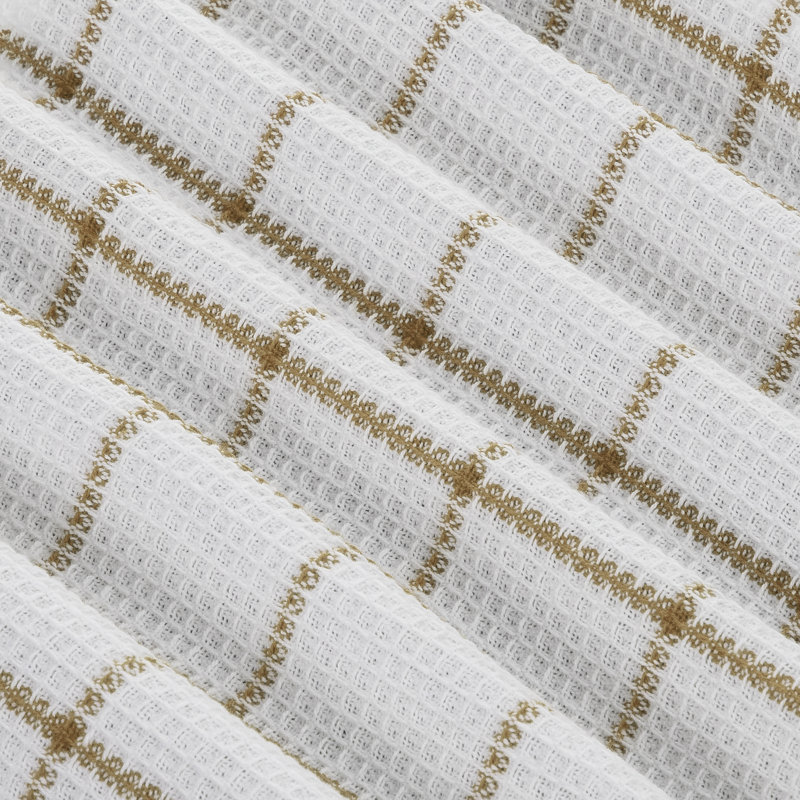 Cotton Waffle Tea Towel Kitchen Towel, Brown