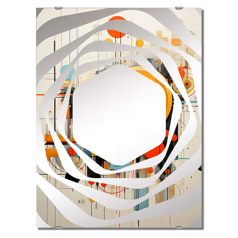 Miroir mural Kernan - Collages abstraits MIR131674, 40 po x 30 po
