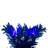 Primrue Flocked Turquoise Fir Artificial Wreath, Dura-Lit Turquoise LED Mini Lights.-450190260