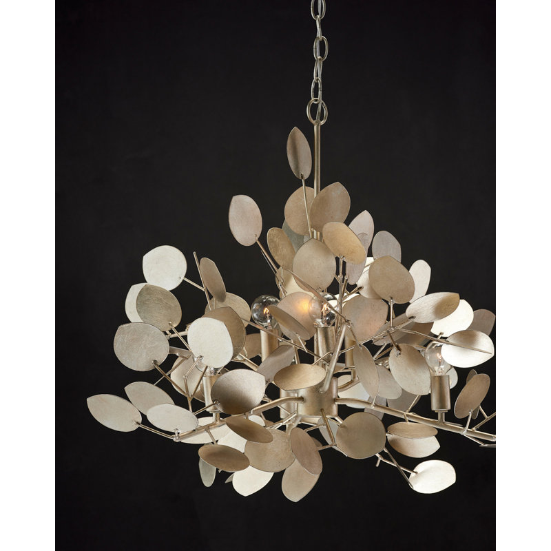 Lunaria 6 - Light Chandelier, Contemporary Gold Leaf