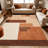 Geometric Blocks Terracotta carpet-easy to clean, machine-washable, soft and comfortable; suitable for door mats, kitchens, living rooms, bedrooms, corridors, and laundry areas. Easy to clean, durable carpet for home decoration.-129132274