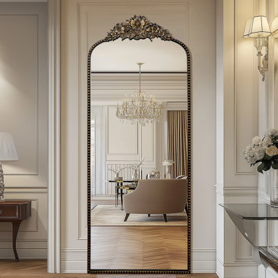 Arched Antique Ornate Full Length Floor Mirror 