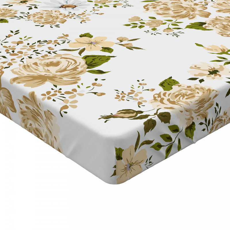 Microfiber Floral Fitted Sheet, Twin XL Fitted Sheet