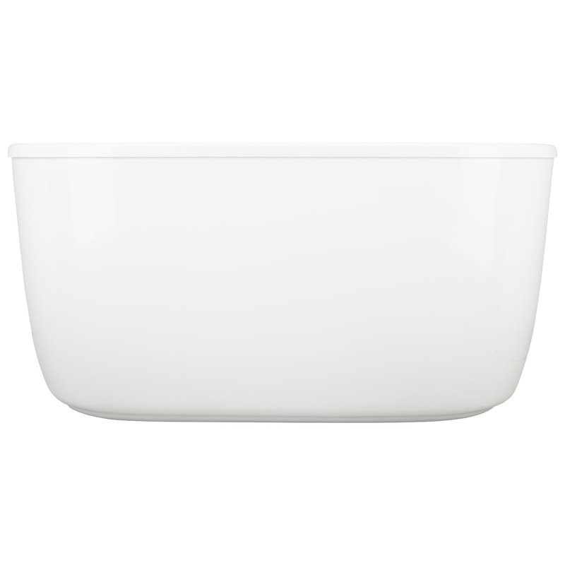 Baignoire de trempage autoportante 55 po. x 30 po. Vada, Blanc / bordure blanche