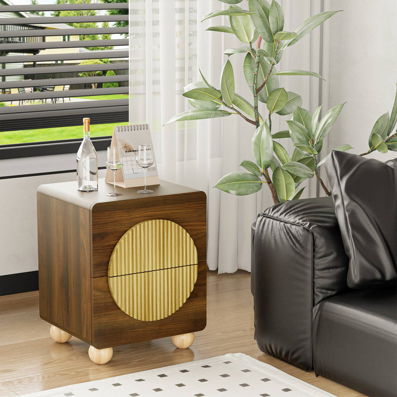 Table de chevet Mid-Century, Noyer, Individual