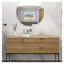 Lavabo de salle de bain rectangulaire encastré en céramique blanche 21,5 "x 15" avec trop-plein