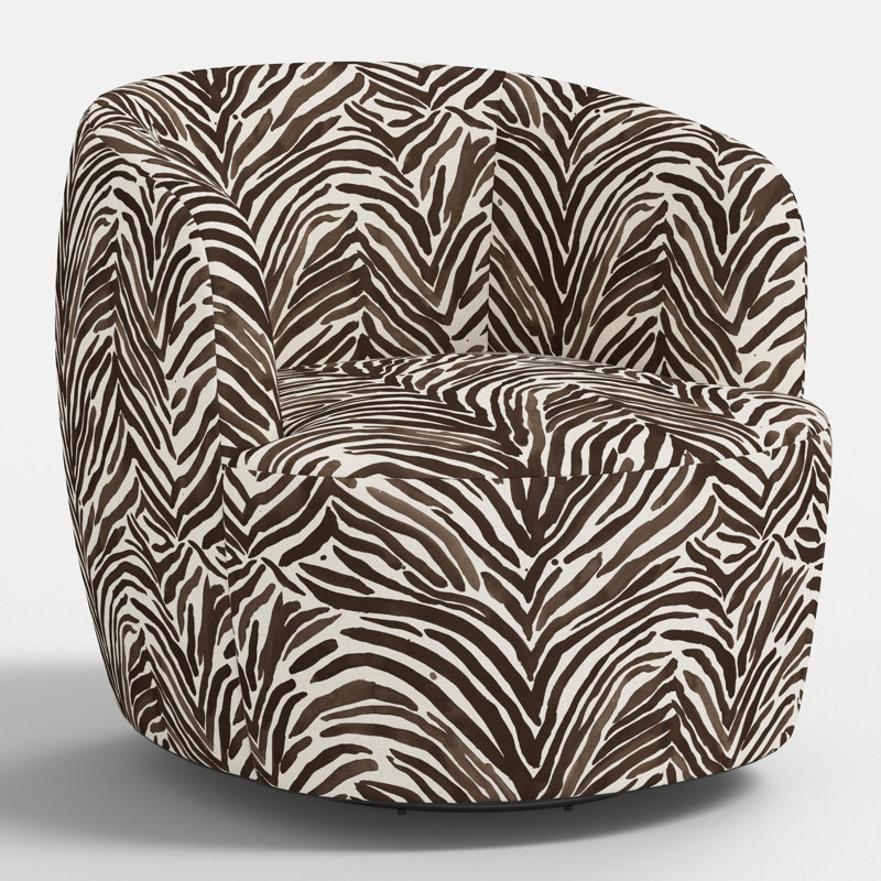 Chaise pivotante, Washed Zebra Espresso