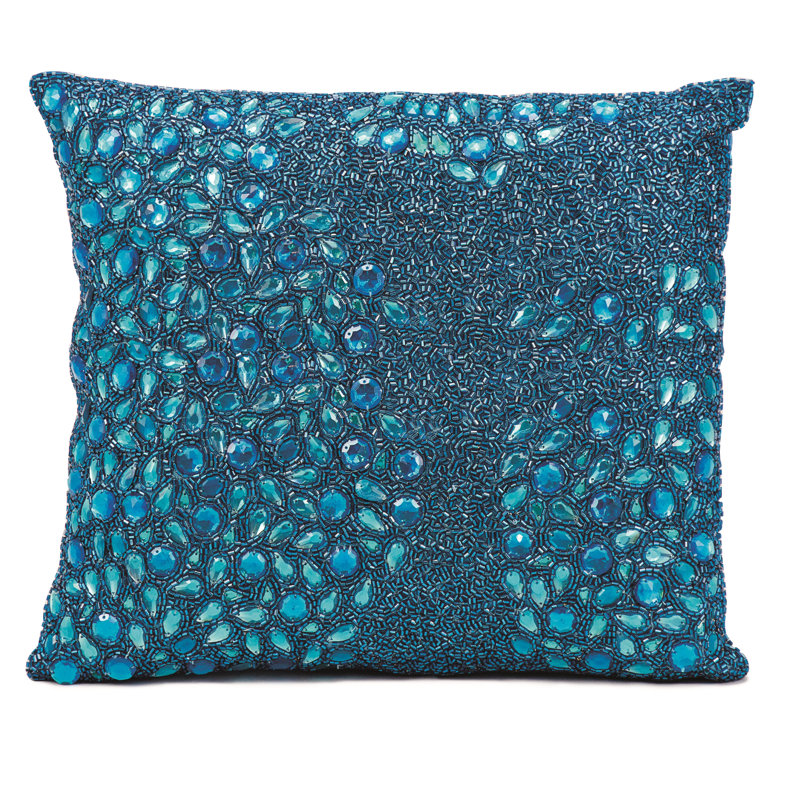 Luminescence Square Pillow Cover & Insert, 16" x 16", Turquoise