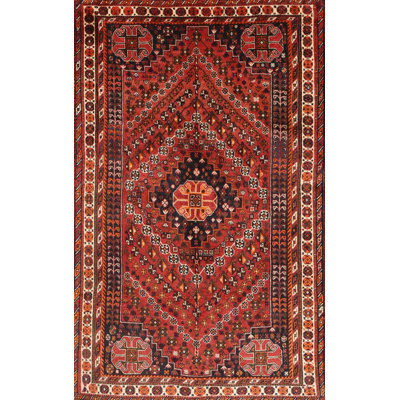 Tapis traditionnel rouge / beige / noir