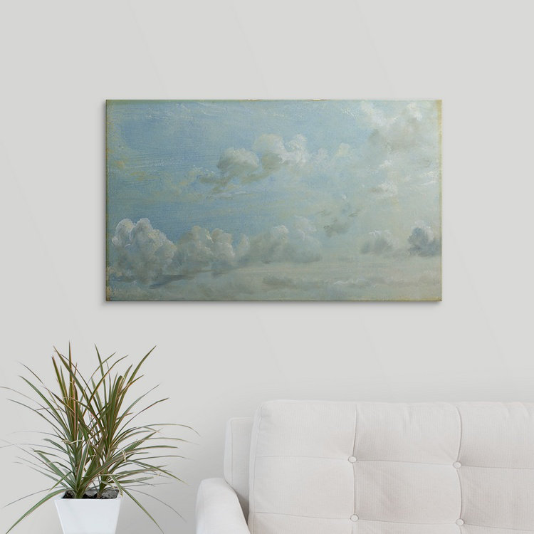 «Study of Cumulus Clouds, 1822» par John Constable, reproduction d'art, H 12 po x l 18 po x P 1,25 po, Toile