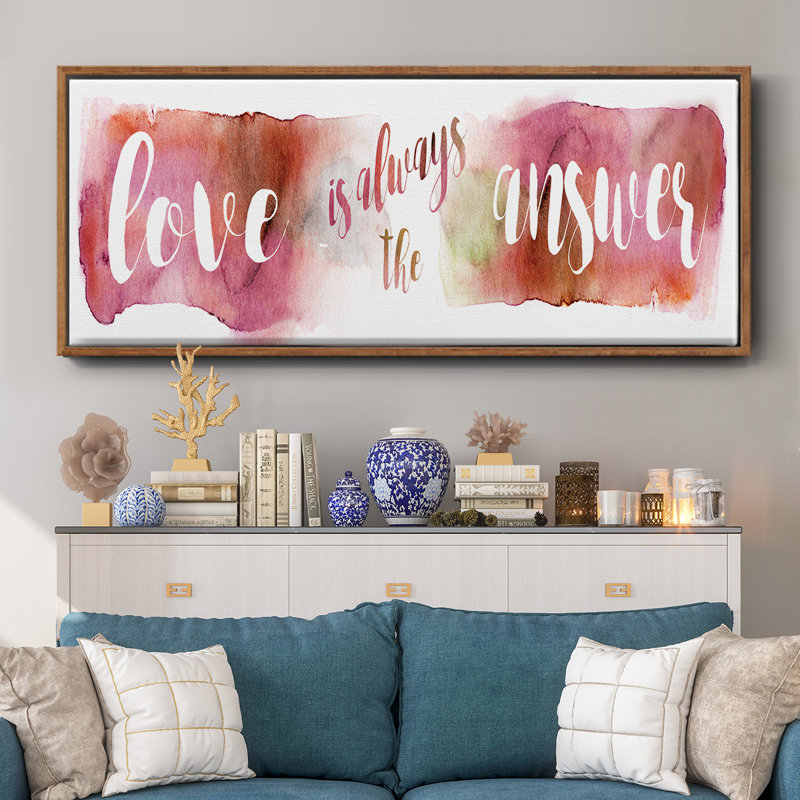 Love is the Answer- Framed Canvas