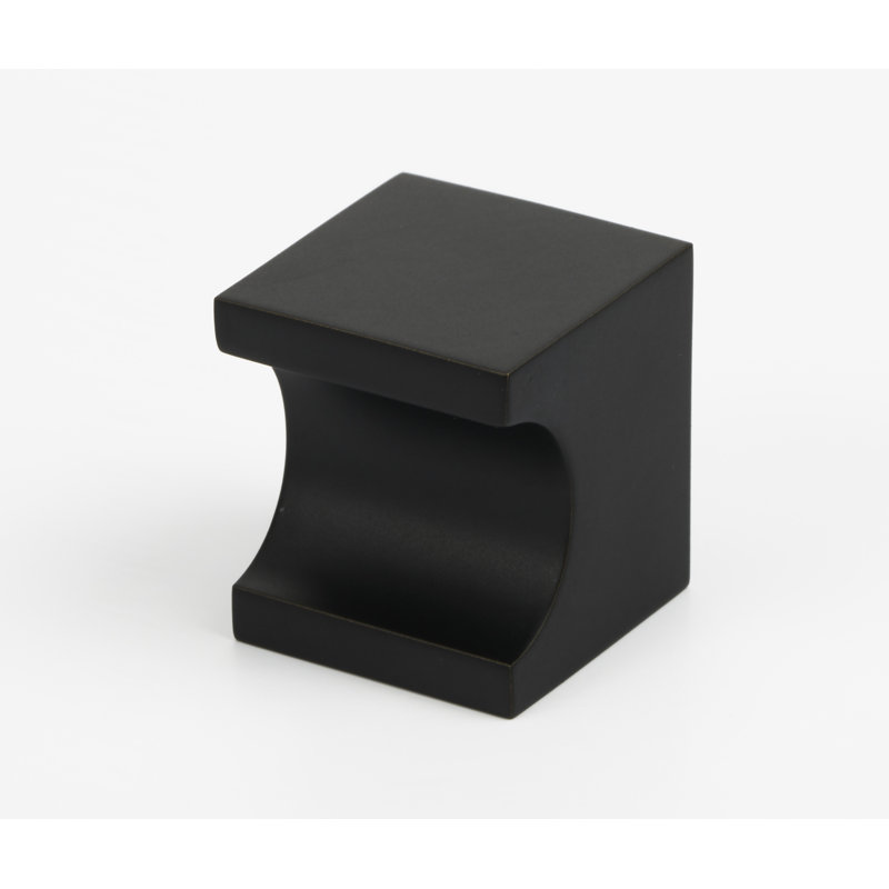 Contemporary II Square Knob, 1" H x 1" W, Matte Black