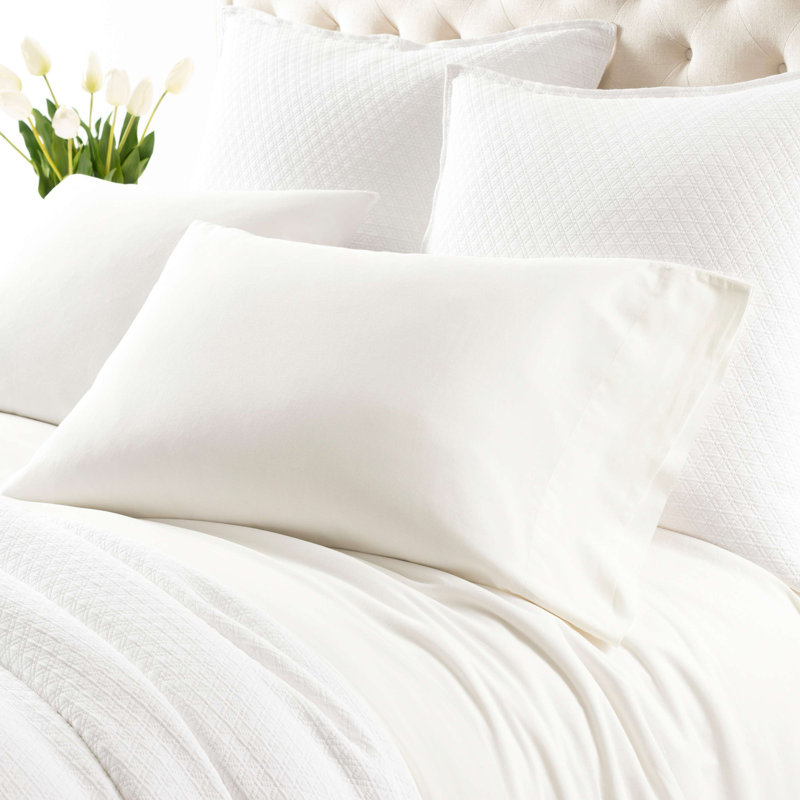 Taies d'oreiller douillettes en coton, Taies d’oreiller standards, Ivoire