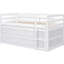 Lit mezzanine blanc simple avec bureau portable et bureau de rangement spacieux à 4 tiroirs, blanc, pour une chambre organisée-1679802036-1679802038