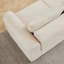 Canapé minimaliste en velours côtelé avec lignes courbes et dossier légèrement incliné, canapé 2 en 1 et lit, comprend deux coussins décoratifs-133268084-133268086