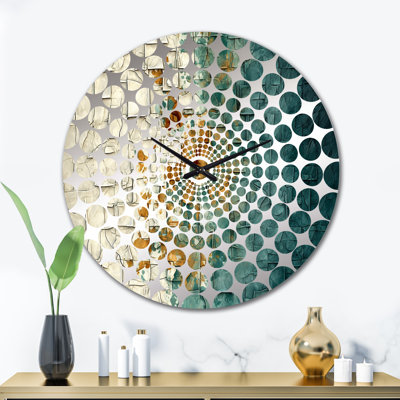 Anneville - Horloge murale peinture abstraite