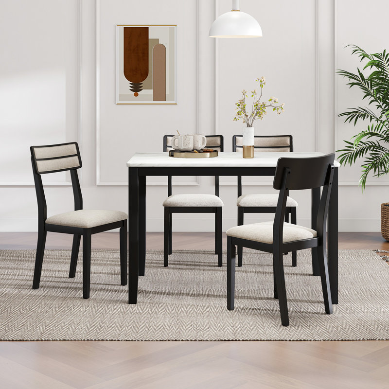 Upholstered Side Chair in Beige