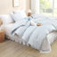 Édredon simple à carreaux Andency (66 x 90 po), ensemble de lits en vichy écossais blanc et noir pour enfants, literie en microfibre géométrique légère BCBG, 2 pièces-124609676-133330488