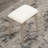 Contemporary Wood Vanity And Stool Set, Gold-1722280675